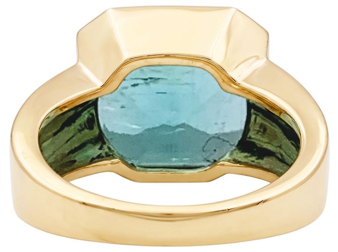 Autre Marque Anello a sigillo in oro giallo e smeraldo. - vista 4