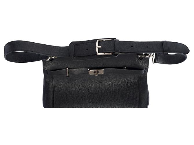 Hermès Borsa HERMES Jypsiere in Pelle Nera - 103877 Nero - vista 10