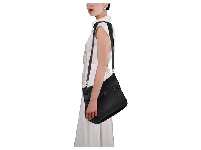 Hermès Borsa HERMES Jypsiere in Pelle Nera - 103877 Nero - vista 13
