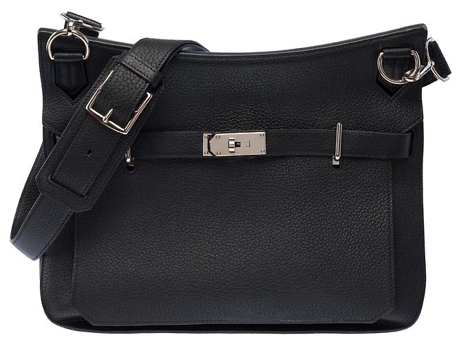 Hermès Borsa HERMES Jypsiere in Pelle Nera - 103877 Nero - vista 2