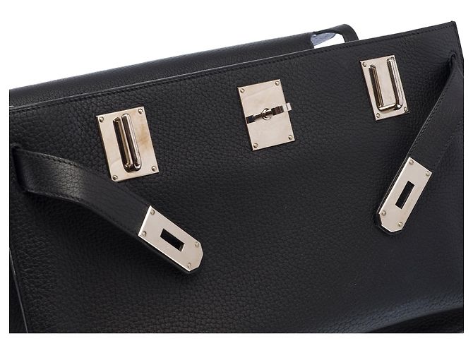 Hermès Borsa HERMES Jypsiere in Pelle Nera - 103877 Nero - vista 7