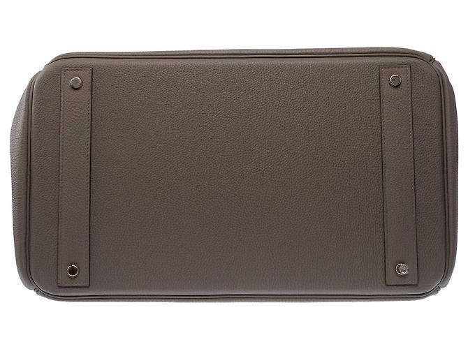 Haut à courroies Hermès HERMES Haut a Courroies Tasche aus grauem Leder - 103876 - Ansicht 10