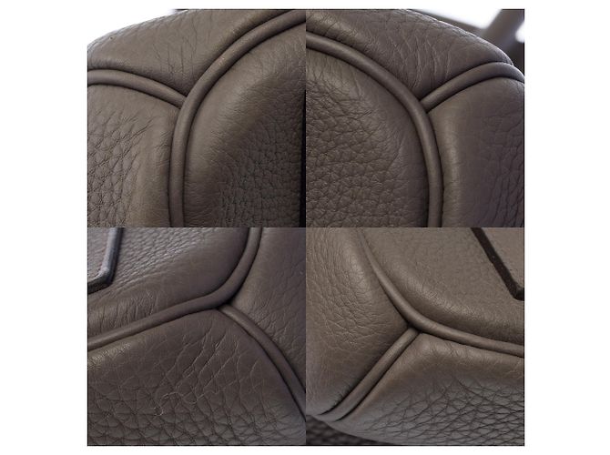 Haut à courroies Hermès HERMES Haut a Courroies Tasche aus grauem Leder - 103876 - Ansicht 11