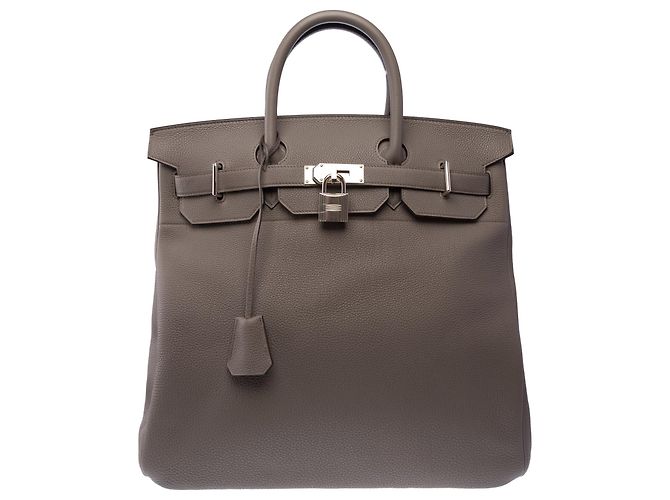 Haut à courroies Hermès HERMES Haut a Courroies Tasche aus grauem Leder - 103876 - Ansicht 2