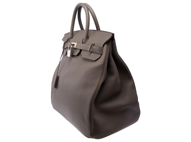 Haut à courroies Hermès HERMES Haut a Courroies Tasche aus grauem Leder - 103876 - Ansicht 4