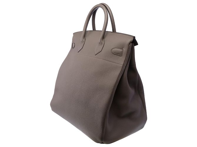 Haut à courroies Hermès HERMES Haut a Courroies Tasche aus grauem Leder - 103876 - Ansicht 5