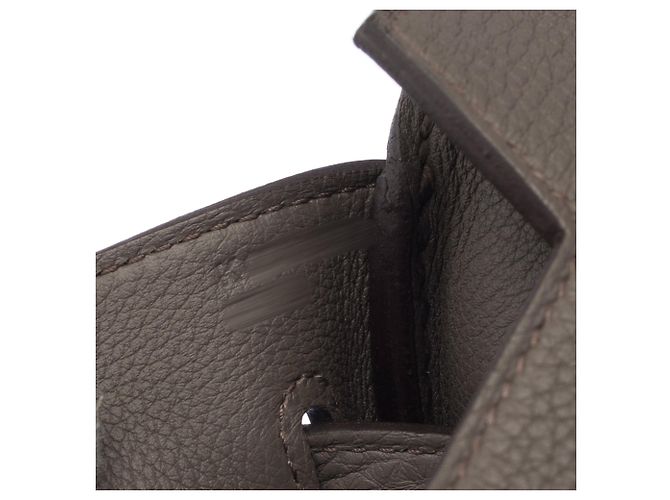 Haut à courroies Hermès HERMES Haut a Courroies Tasche aus grauem Leder - 103876 - Ansicht 7