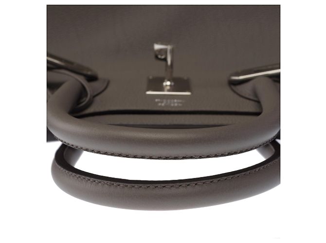Haut à courroies Hermès HERMES Haut a Courroies Tasche aus grauem Leder - 103876 - Ansicht 9