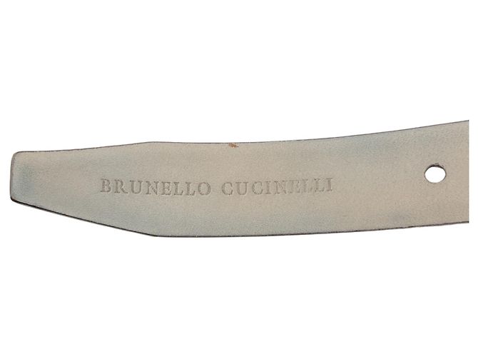 Cinturón de cuero marrón Brunello Cucinelli con adornos de múltiples cadenas plateadas Castaño - vista 5