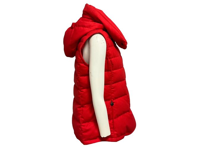 Colete puffer Akris Punto em lã acolchoada vermelha com penugem Vermelho - vista 2