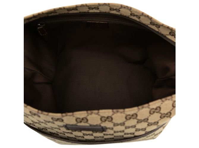 Borsa a tracolla Gucci GG Canvas Web beige - vista 4