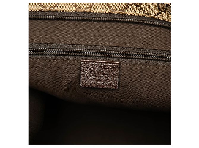 Borsa a tracolla Gucci GG Canvas Web beige - vista 5