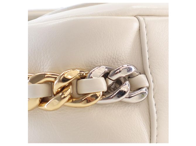 Borsa a tracolla Chanel Small Quilted Calfskin Precious Union Flap Bianca Bianco - vista 12