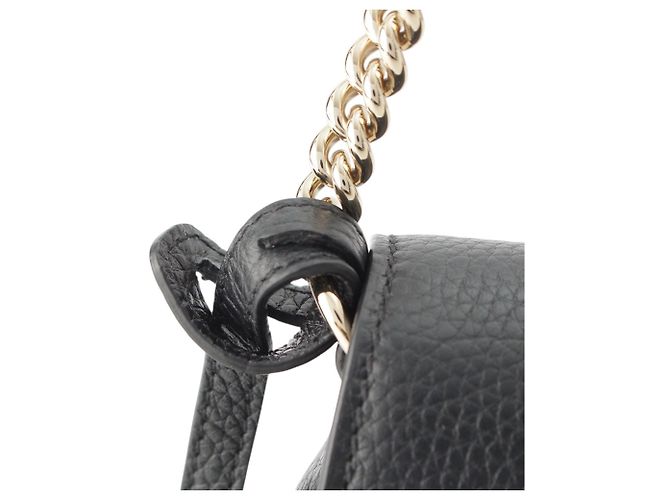 Borsa a tracolla Soho Chain Gucci Medium in pelle di vitello nera Nero - vista 12
