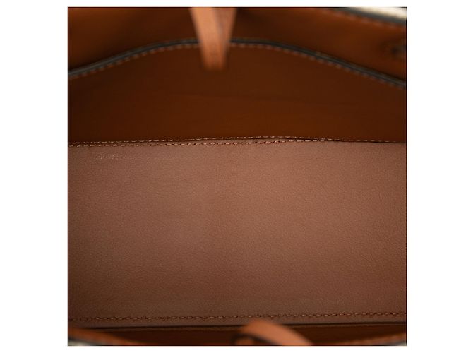 Sac cabas Mini Canvas Anagram LOEWE Marron - vue 4