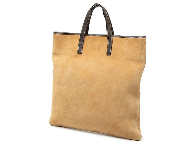 Tote Anagram LOEWE in camoscio beige - vista 2