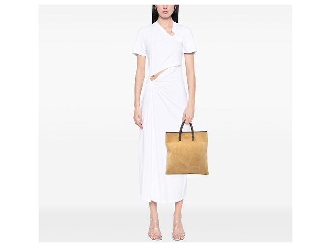 Tote Anagram LOEWE in camoscio beige - vista 6