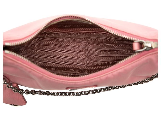 Borsa Pink Prada Saffiano Trimmed Tessuto Re Edition 2005 Satchel Rosa - vista 4