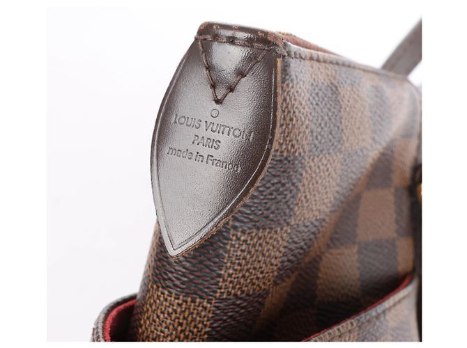 Borsa a tracolla Louis Vuitton Totally PM Damier Ebene Marrone N41282 - vista 12