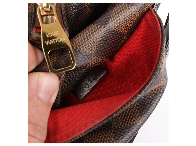 Borsa a tracolla Louis Vuitton Totally PM Damier Ebene Marrone N41282 - vista 15
