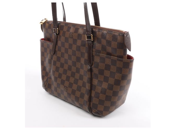 Borsa a tracolla Louis Vuitton Totally PM Damier Ebene Marrone N41282 - vista 3