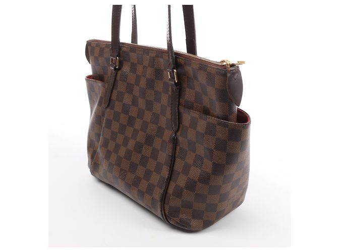 Borsa a tracolla Louis Vuitton Totally PM Damier Ebene Marrone N41282 - vista 4