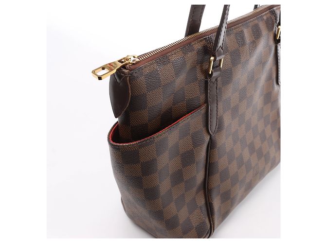 Borsa a tracolla Louis Vuitton Totally PM Damier Ebene Marrone N41282 - vista 6