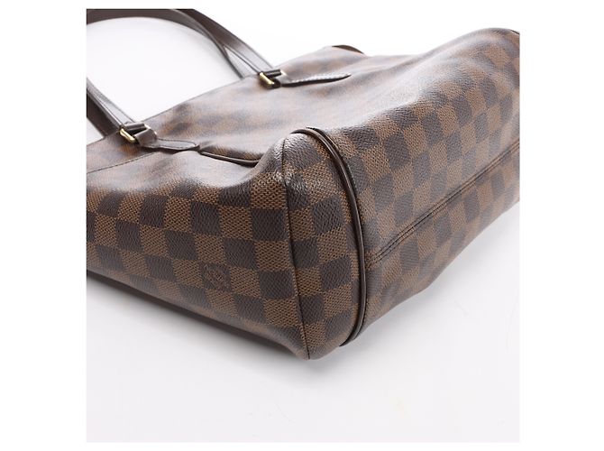 Borsa a tracolla Louis Vuitton Totally PM Damier Ebene Marrone N41282 - vista 9