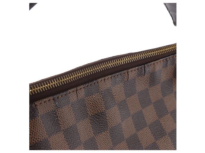Borsa a tracolla Louis Vuitton Portobello PM Damier Ebene in marrone N41184 - vista 6