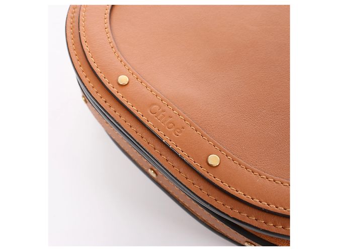 Chloé Borsa a mano 2Way Chloe Nile Bracelet in pelle, Brown Beige - vista 5