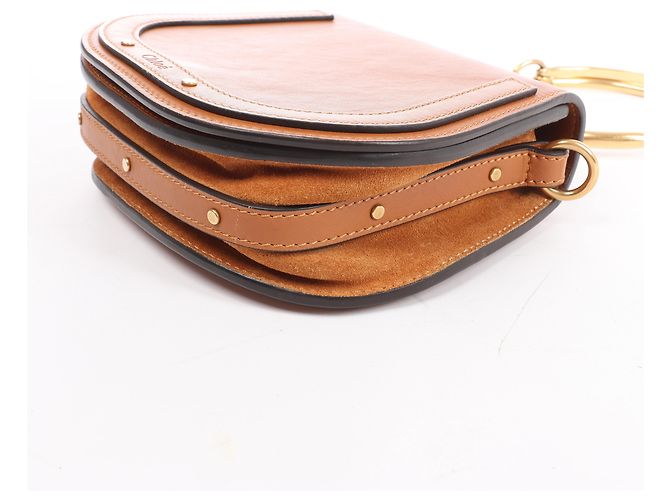 Chloé Borsa a mano 2Way Chloe Nile Bracelet in pelle, Brown Beige - vista 7