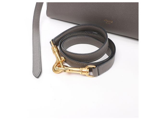 Céline Celine Belt Bag Mini Borsa a mano 2Way in pelle Grigio - vista 13