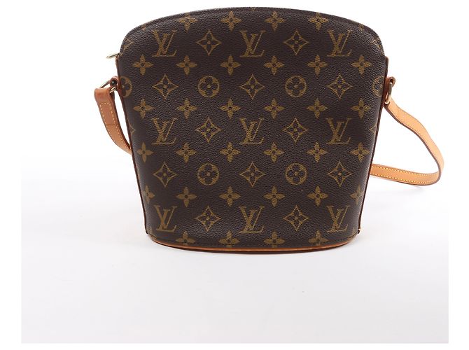Borsa a tracolla Louis Vuitton Drouot Monogram Canvas in marrone M51290 - vista 2