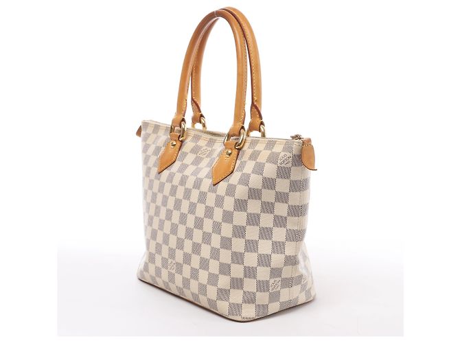 Borsa a tracolla Louis Vuitton Saleya PM Damier Azur Beige N51186 - view 3