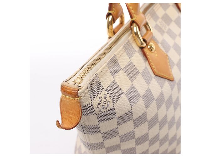 Borsa a tracolla Louis Vuitton Saleya PM Damier Azur Beige N51186 - view 5