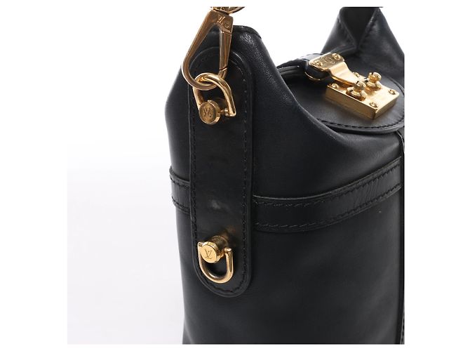 Bucket Borsa a mano 2Way Louis Vuitton Duffle PM in pelle nera Nero - vista 4