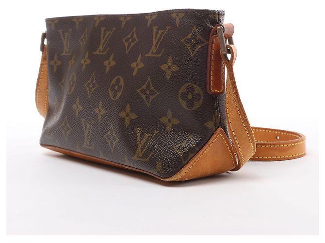 Borsa a tracolla Louis Vuitton Trotteur Monogram Canvas in marrone M51240 - vista 2