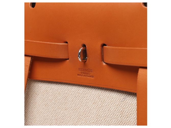 Zaino Hermès Herbag Ado PM Twirl Ash x Vash Hunter in Beige×Brown B: 1998 - vista 10