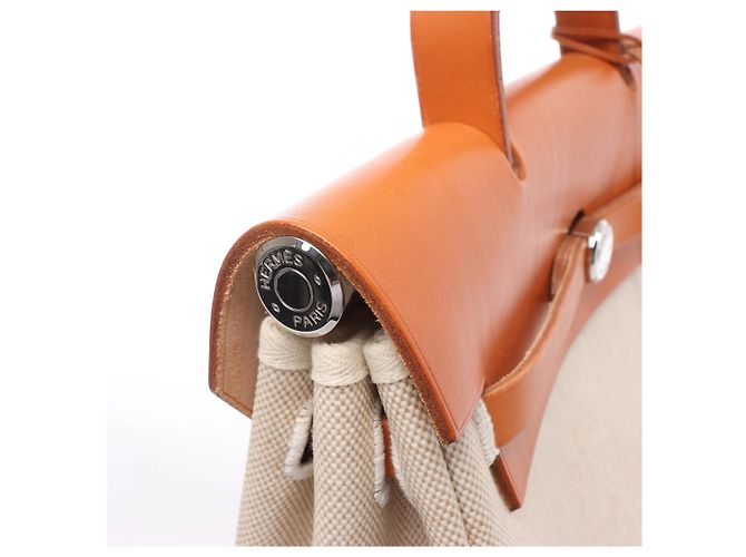 Zaino Hermès Herbag Ado PM Twirl Ash x Vash Hunter in Beige×Brown B: 1998 - vista 4