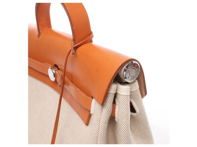 Zaino Hermès Herbag Ado PM Twirl Ash x Vash Hunter in Beige×Brown B: 1998 - vista 5