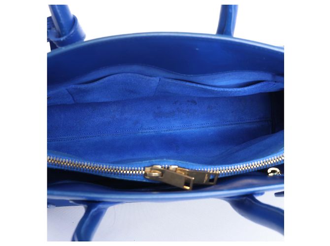 Saint Laurent Paris Sac de Jour Borsa a mano 2way in pelle Blu 324823 - vista 10