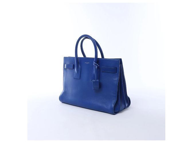 Saint Laurent Paris Sac de Jour Borsa a mano 2way in pelle Blu 324823 - vista 2