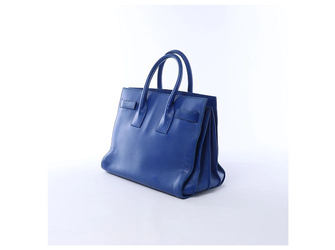 Saint Laurent Paris Sac de Jour Borsa a mano 2way in pelle Blu 324823 - vista 3