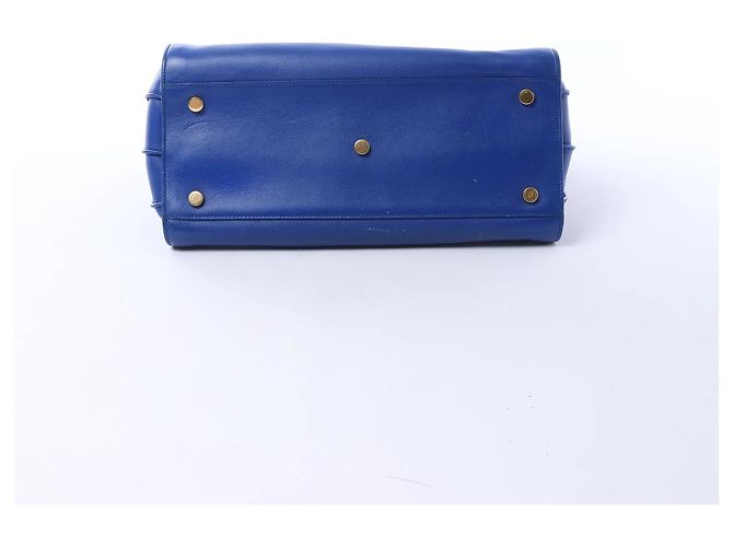 Saint Laurent Paris Sac de Jour Borsa a mano 2way in pelle Blu 324823 - vista 7