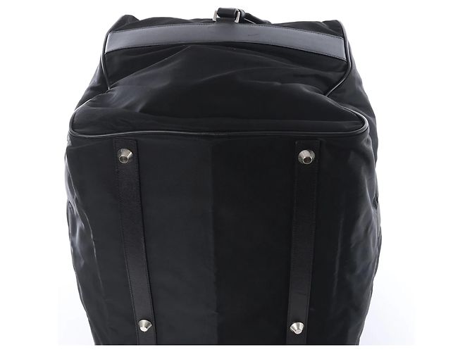 Mala de Viagem 2Way Prada em Nylon Tessuto e Couro, Preta Preto - vista 10