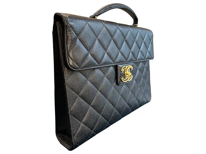 Borsetta Chanel CC trapuntata in caviale 1996 - vista 2