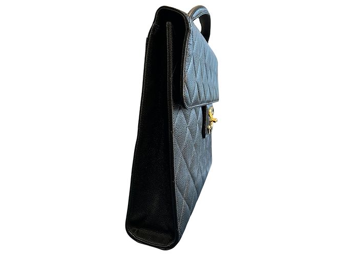 Borsetta Chanel CC trapuntata in caviale 1996 - vista 3