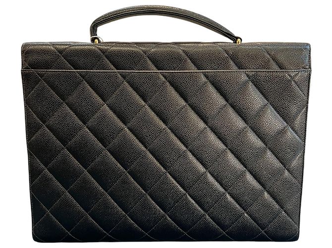 Borsetta Chanel CC trapuntata in caviale 1996 - vista 4