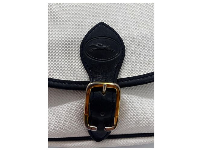 Borsa a tracolla Longchamp Paris Bianco Blu navy - vista 3