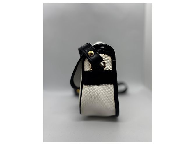 Borsa a tracolla Longchamp Paris Bianco Blu navy - vista 4